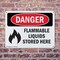 Signmission Flammable Liquids Stored Here Danger Sign, Plastic, 14in W x 10in L, 2PK OS-2PACK-DS-P-1014-L-2012 - alternate 4